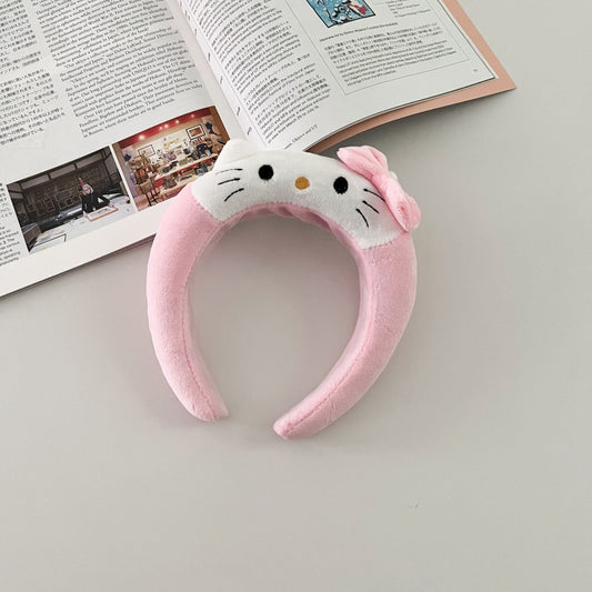BIGMAN Hello Kitty Ear Headband Soft Wash & Makeup Hairband