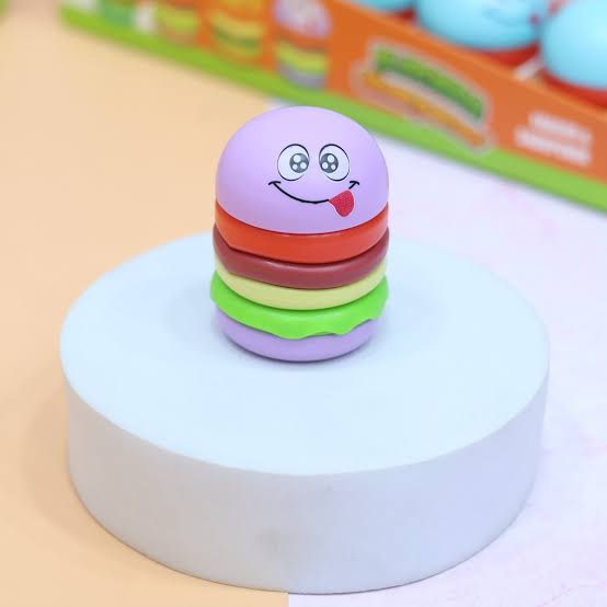 BIGMAN 2 in 1 Burger Style Eraser+ Dual-Hole Pencil Sharpener For Kids
