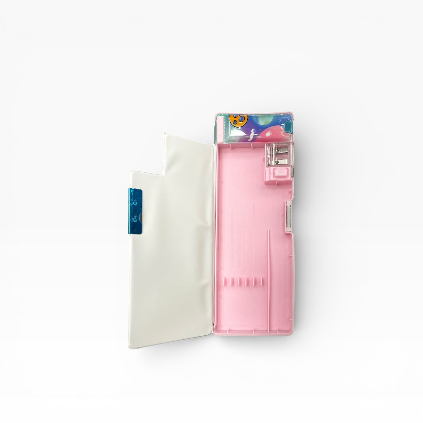 BIGMAN Pink Astronaut Magnetic Double-Sided Pencil Box with Sharpener