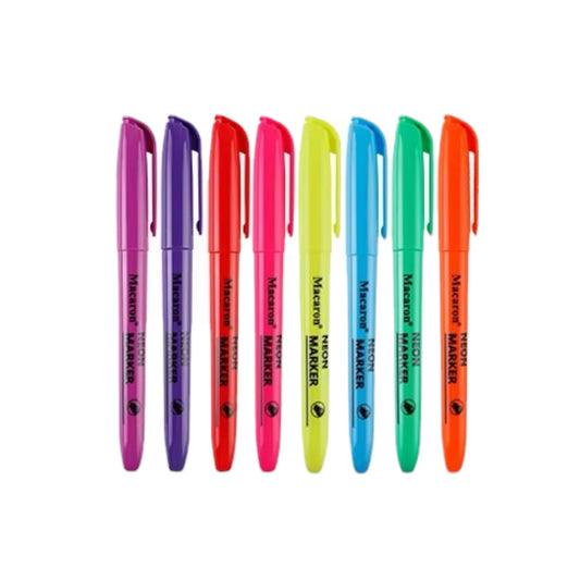 BIGMAN Macaron Neon Shimmery Color Marker Set Of 8