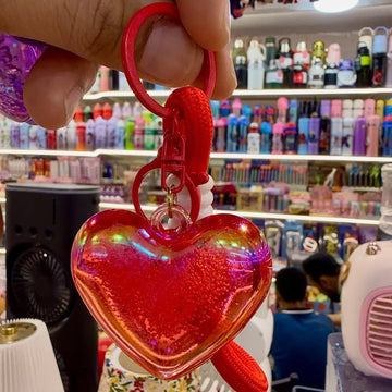 Bigman Crystal Heart Keychain