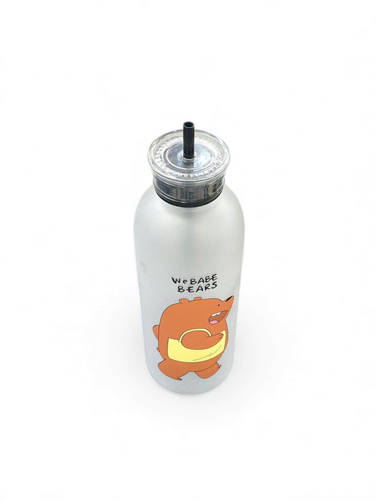 We Babe Bears Frosted Water Bottle with Straw 850ml