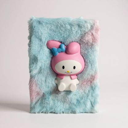 BIGMAN My Melody Fluffy Diary with 3D Soft Foam Character