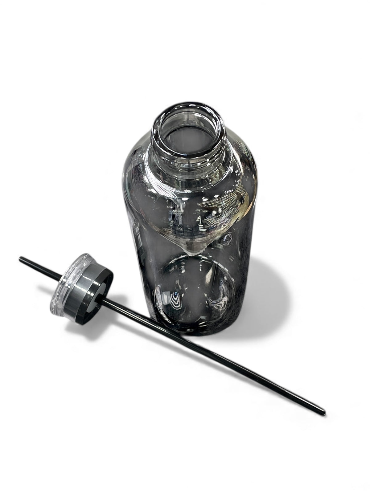 Smoky Transparent Straw Bottle 850ml