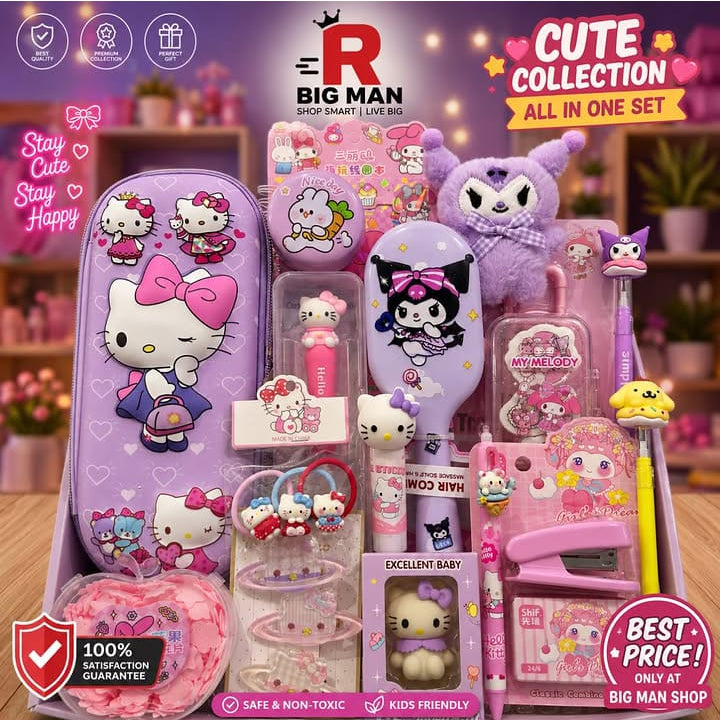 Hello Kitty & Friends All-In-One Kids Stationery Gift Basket & Hamper