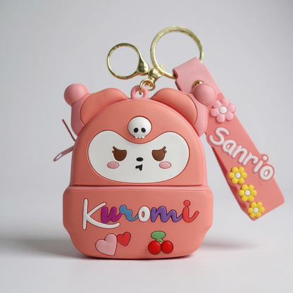 BIGMAN kuromi Mini Zipper pouch Soft Silicon Keychain