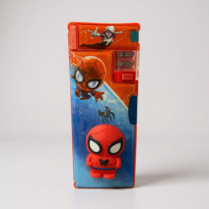 BIGMAN 3D Marvel Spiderman Sponge Pencil Box Double-Sided with Sharpener