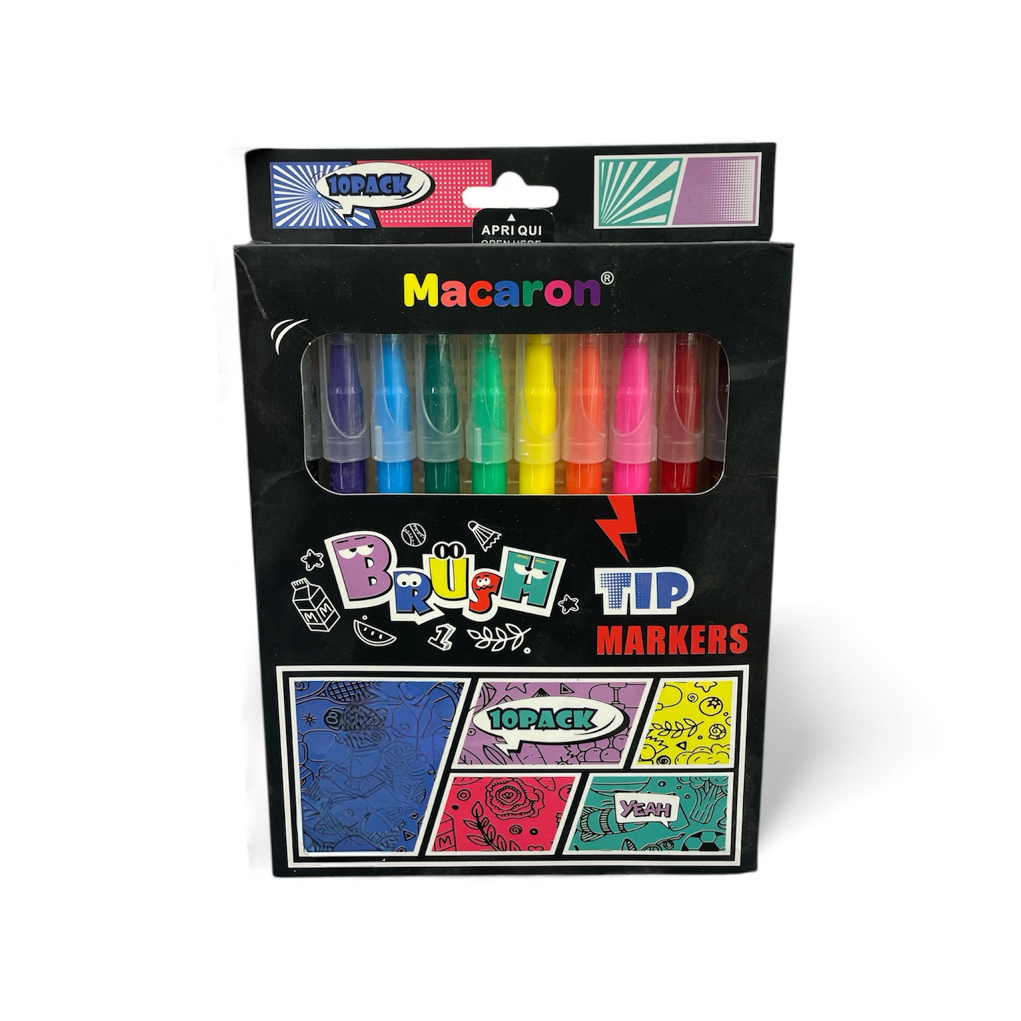 BIGMAN Macaron Brush Tip Marker Set Of 10