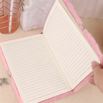 BIGMAN Cute Kitty Fluffy Cover Diary