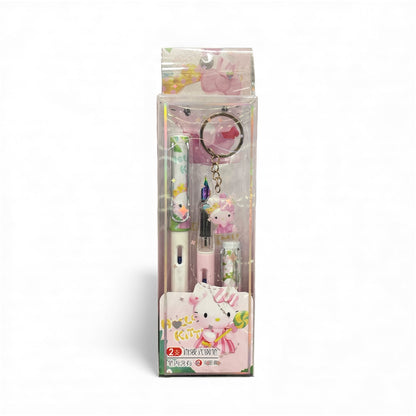 BIGMAN Hello Kitty Creative Pen Combo Set Dual Ink Pens + Keychain