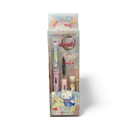 BIGMAN Hello Kitty Creative Pen Combo Set Dual Ink Pens + Keychain
