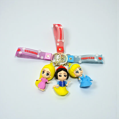 BIGMAN Little Disney Princess 3D Silicone keychain