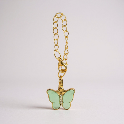 BIGMAN Olive Green Elegant Butterfly Charm Tumbler Handle Bracelet