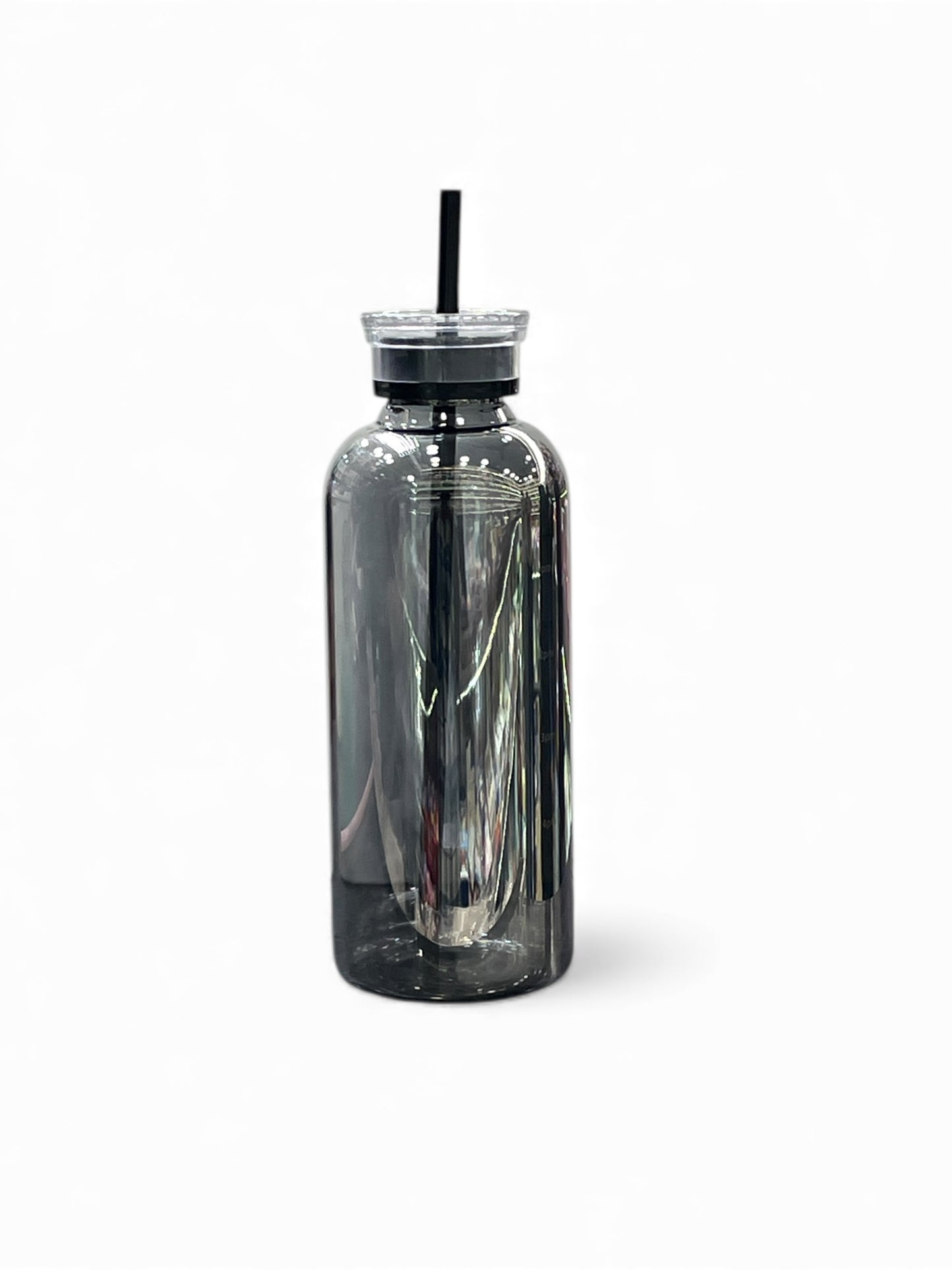 Smoky Transparent Straw Bottle 850ml