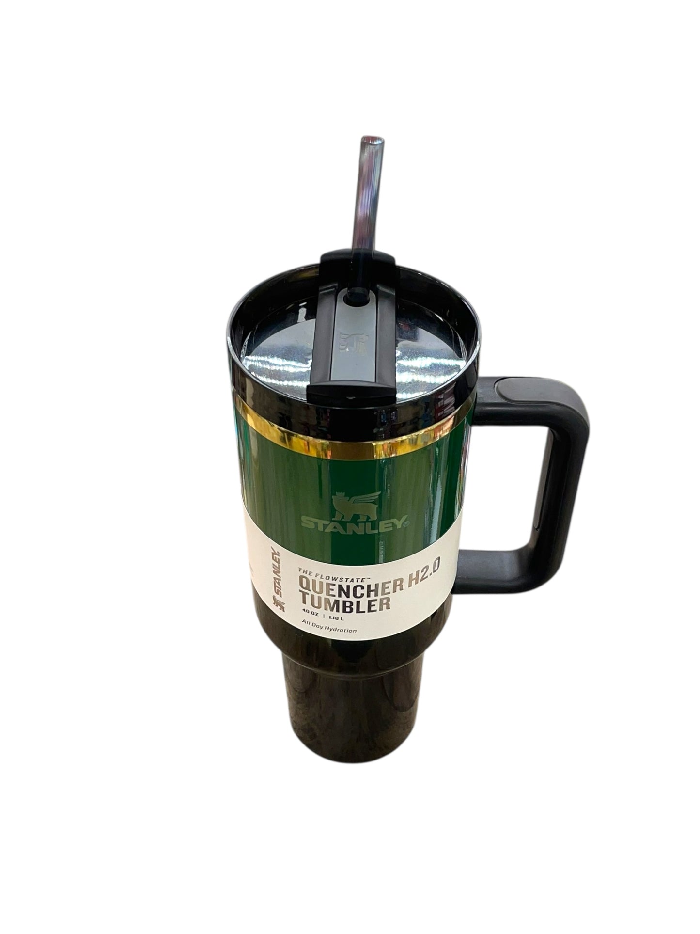 BIGMAN Green & Black Gradient Stanley Quencher Tumbler 40oz