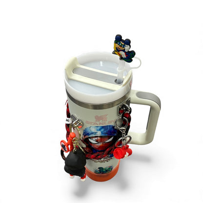 BIGMAN Off White Spider Man Stanley Tumbler 40oz With Accessories