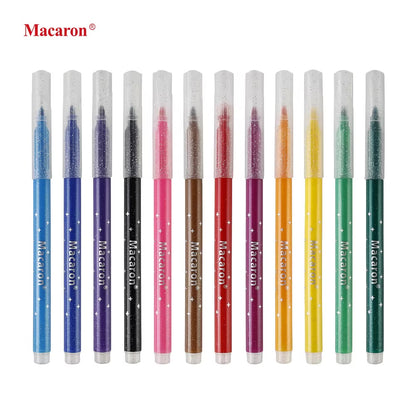 BIGMAN Macaron Glitter Marker Set Of 12