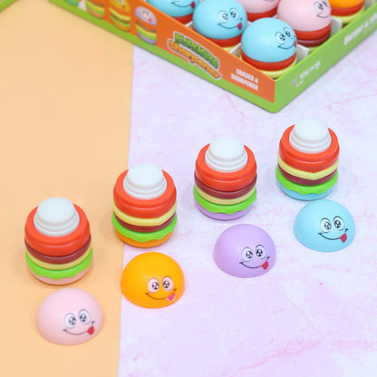 BIGMAN 2 in 1 Burger Style Eraser+ Dual-Hole Pencil Sharpener For Kids