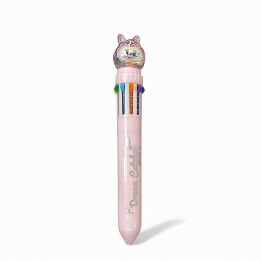 BIGMAN Crystal Labubu 10-in-1 Multi-Color Gel Pen