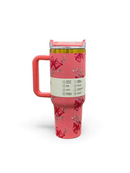BIGMAN Bow Blossom Stanley Quencher Tumbler 40oz