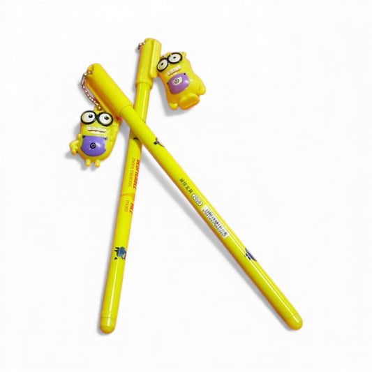 BIGMAN Minions Gel Pen With Character Keychain
