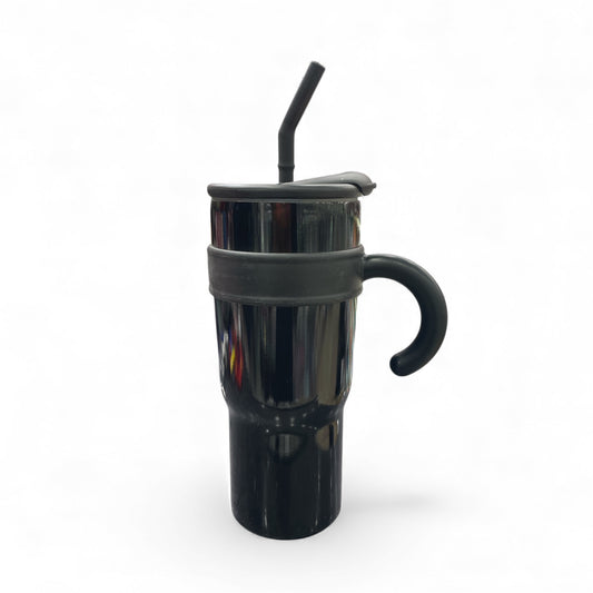 BIGMAN Black Insulated Travel Tumbler 40oz With Straw
