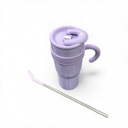 BIGMAN Purple Insulated Travel Tumbler 40oz With Straw