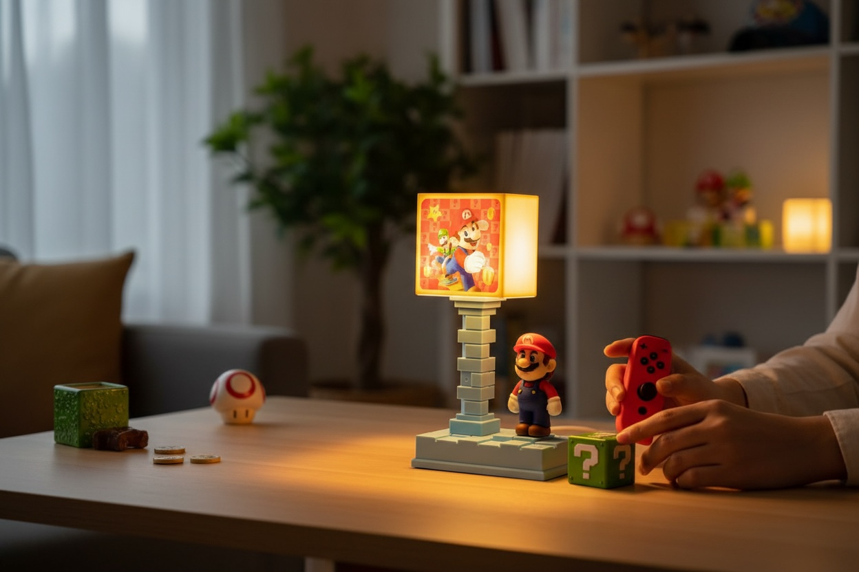BIGMAN Super Mario Themed LED Table Lamp for Kids