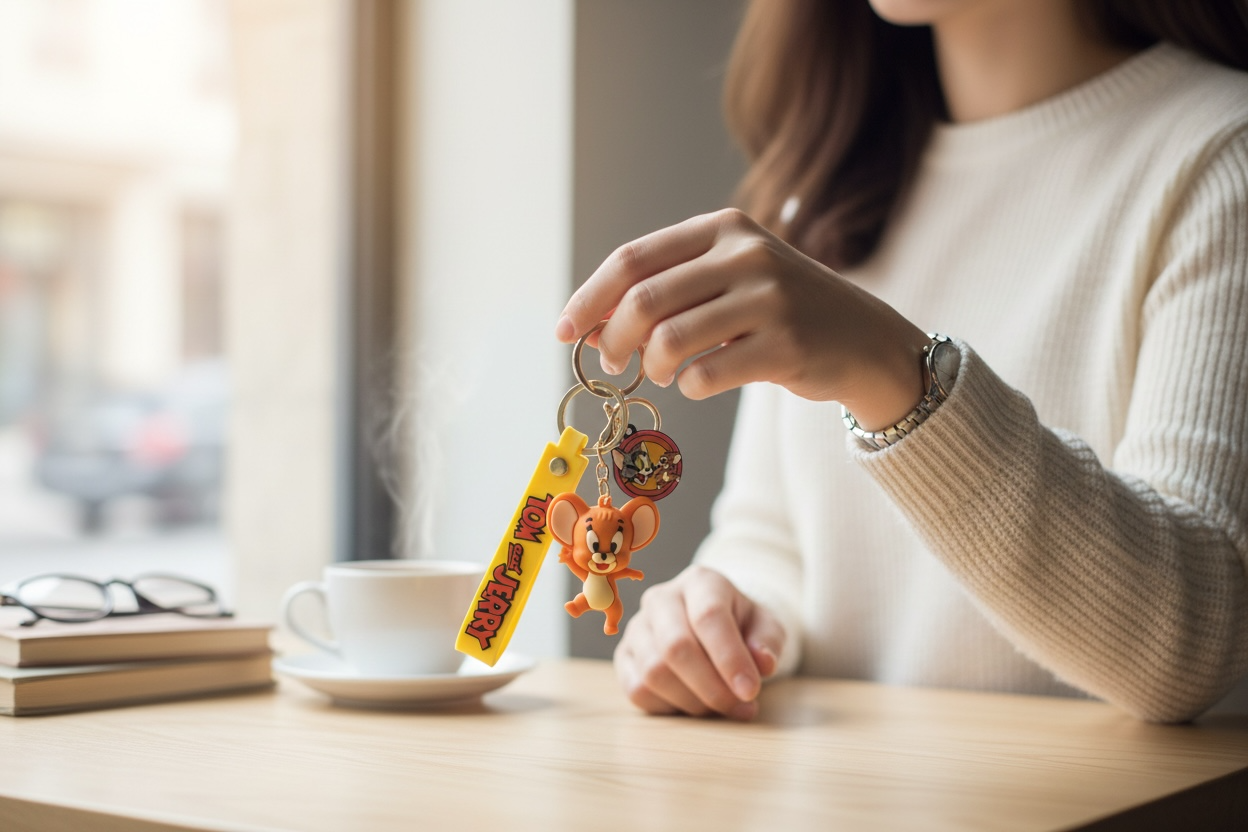 BIGMAN Tom & Jerry Hard Silicone Coated Keychain