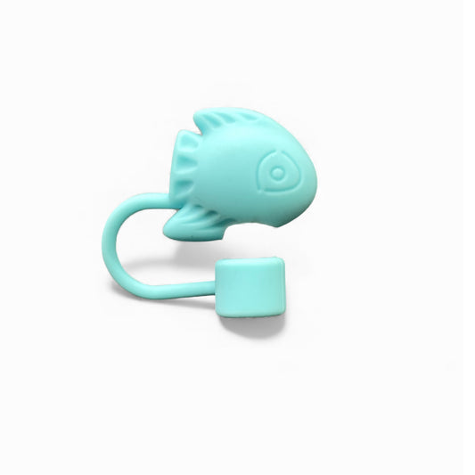 Fish Style Silicon Straw Topper