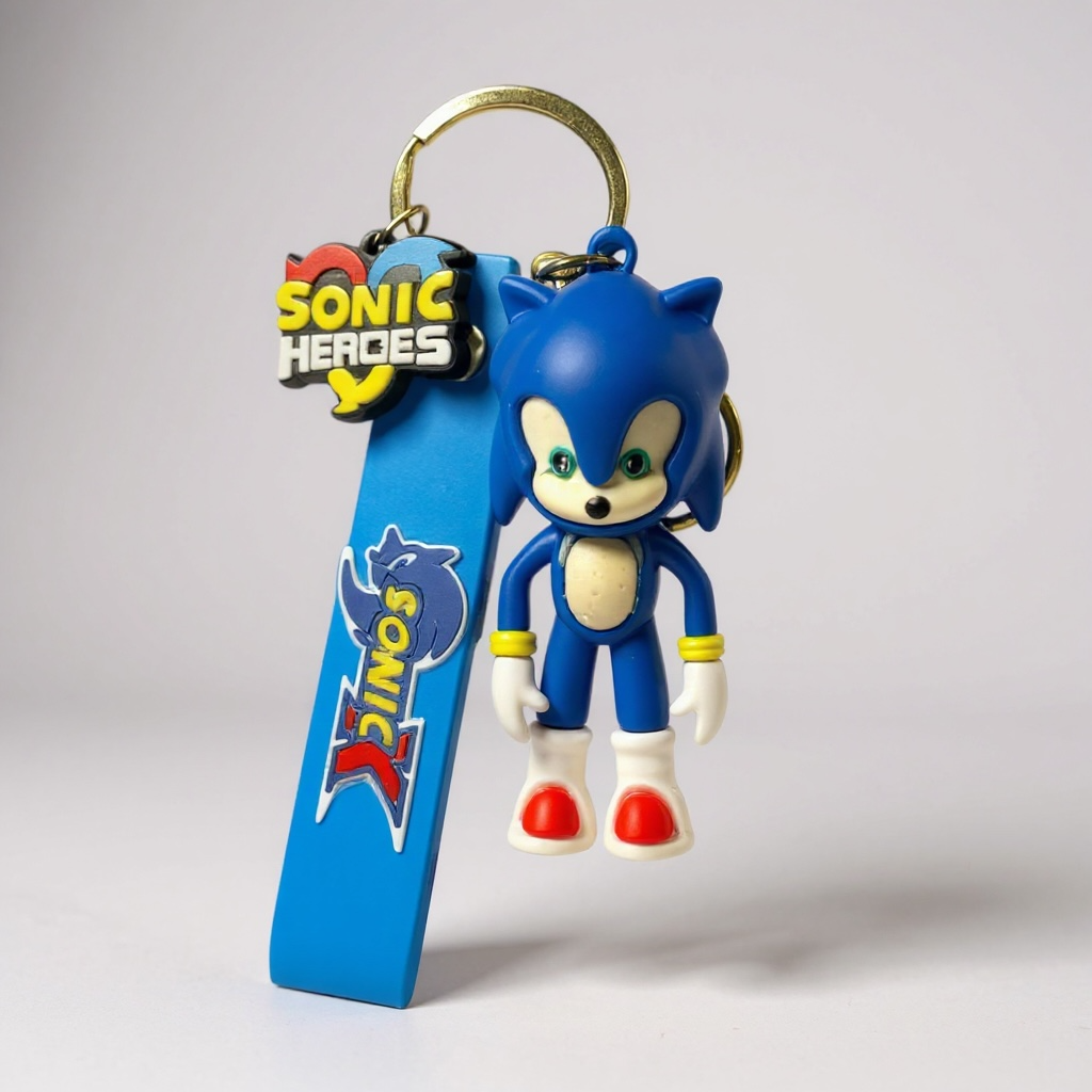 BIGMAN Sonic Heroes Hard Silicon Coated Keychain