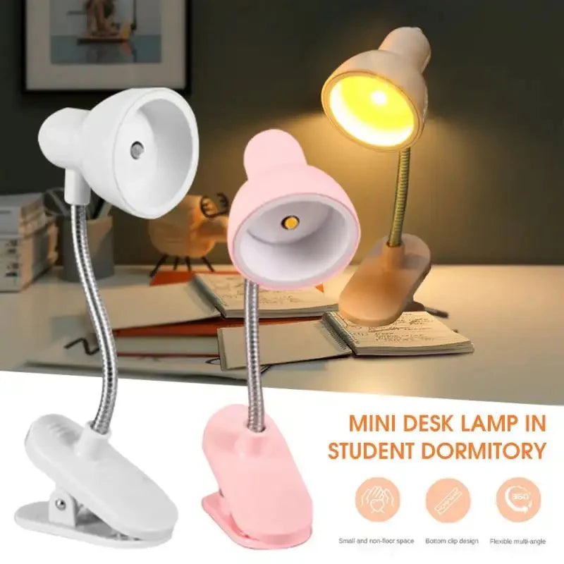 Bigman LumiClip Desk Lamp – Flexible Mini Clip-On Study & Reading Light