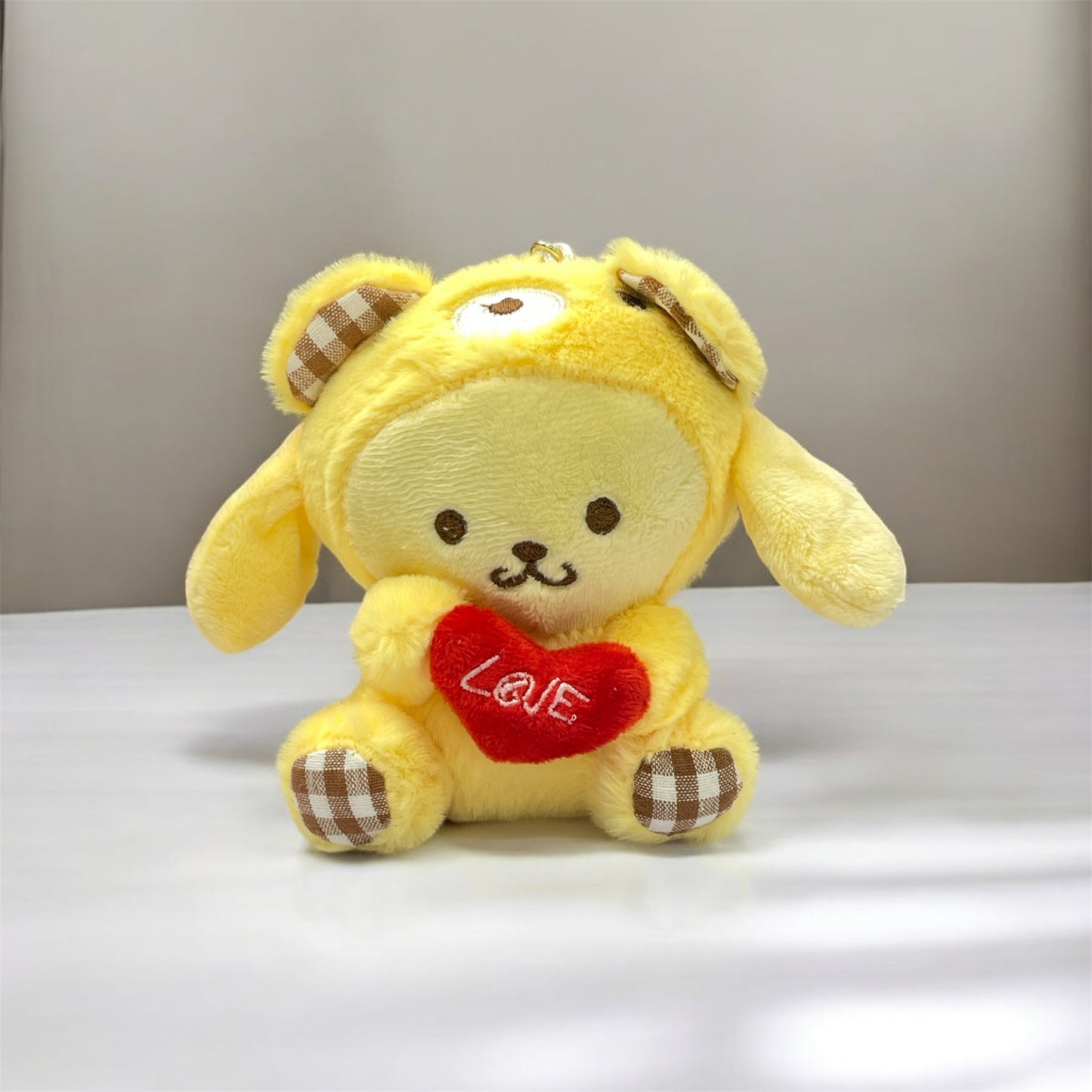 BIGMAN Love Teddy Plush Soft Keychain