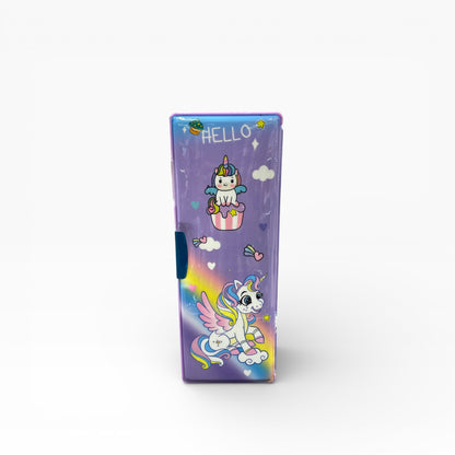 BIGMAN Unicorn Multifunctional Magnetic Double-Sided Pencil Box with Sharpener
