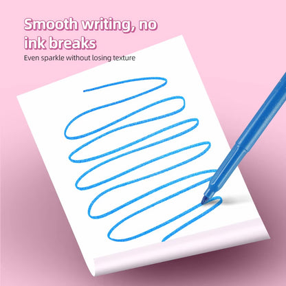 BIGMAN Macaron Glitter Marker Set Of 12