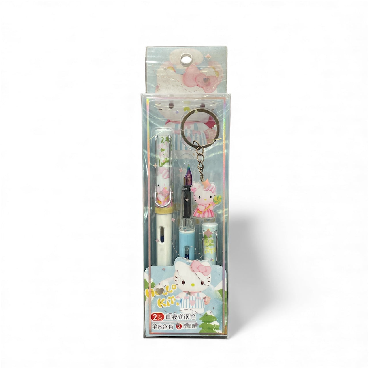 BIGMAN Hello Kitty Creative Pen Combo Set Dual Ink Pens + Keychain