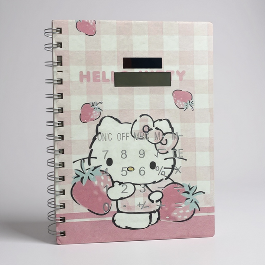 BIGMAN Hello Kitty Notebook With Solar Calculator