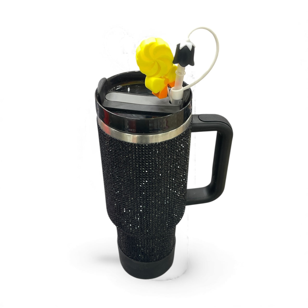 BIGMAN Black Diamonds Rhinestone Tumbler 40oz With Accessories