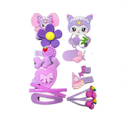 BIGMAN Kuromi Cute Plush Hair Clip Set