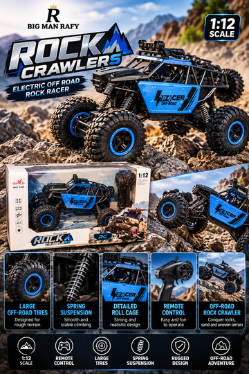 BIG MAN RAFY 1:12 RC Rock Crawler – Electric Off-Road Racing Car with Remote Control