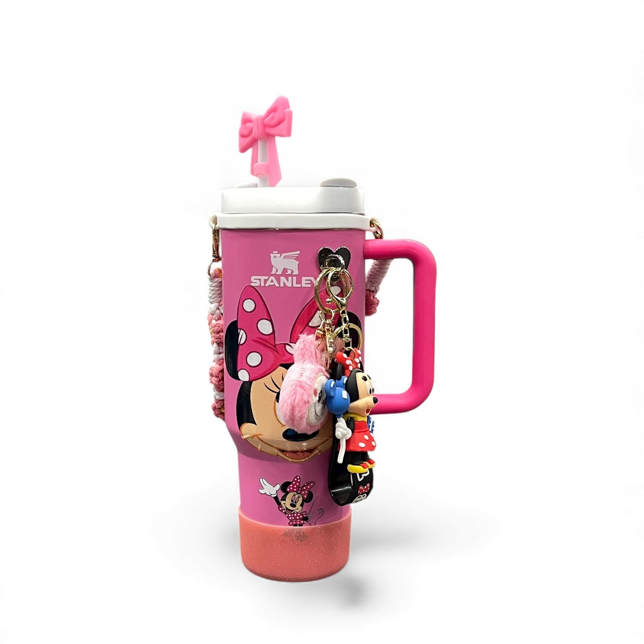 BIGMAN Pink Mickey Mouse Edition Pink Stanley Tumbler 40oz With Accessories