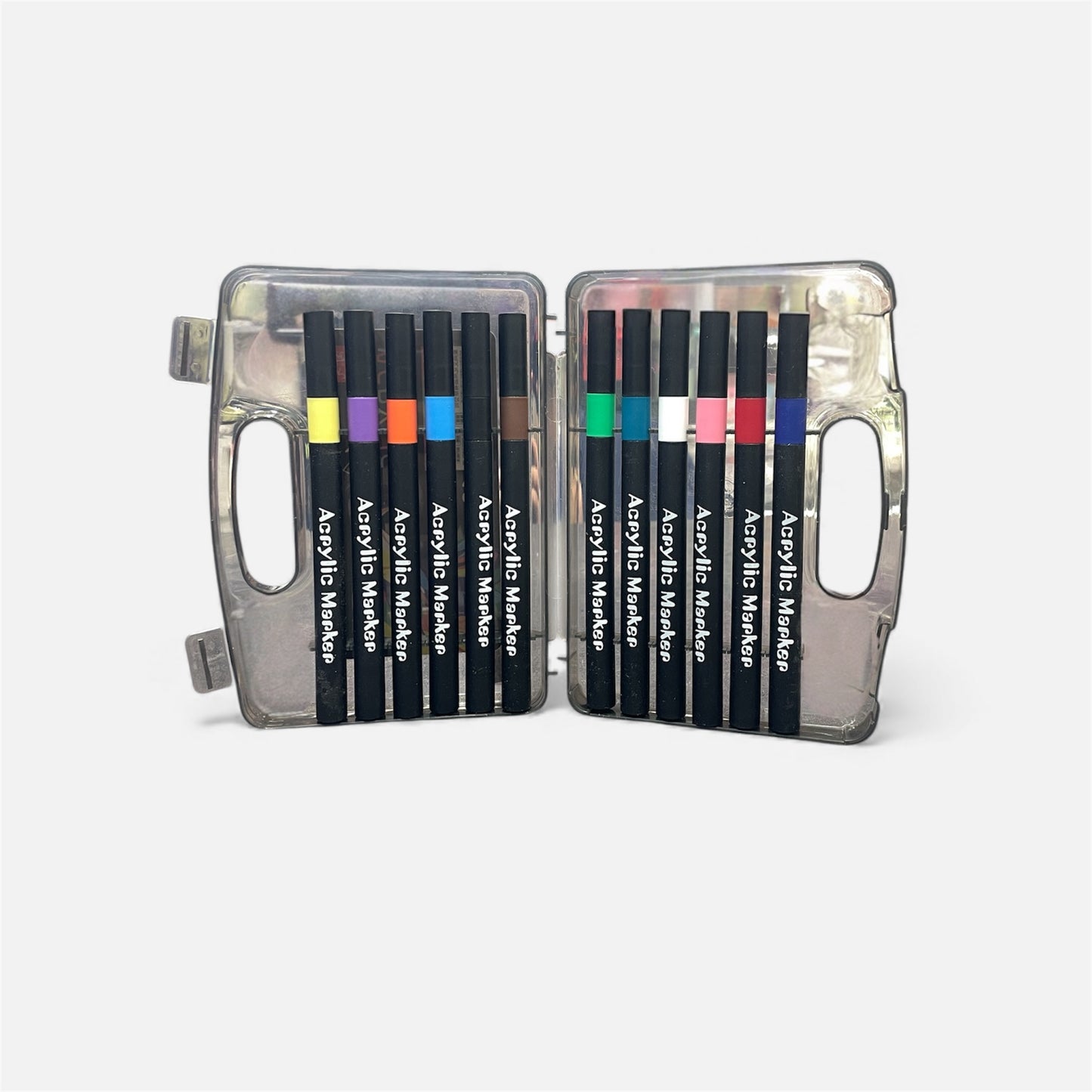 BIGMAN Acrylic Brush Marker Multi-Surface Painting Set Of 12