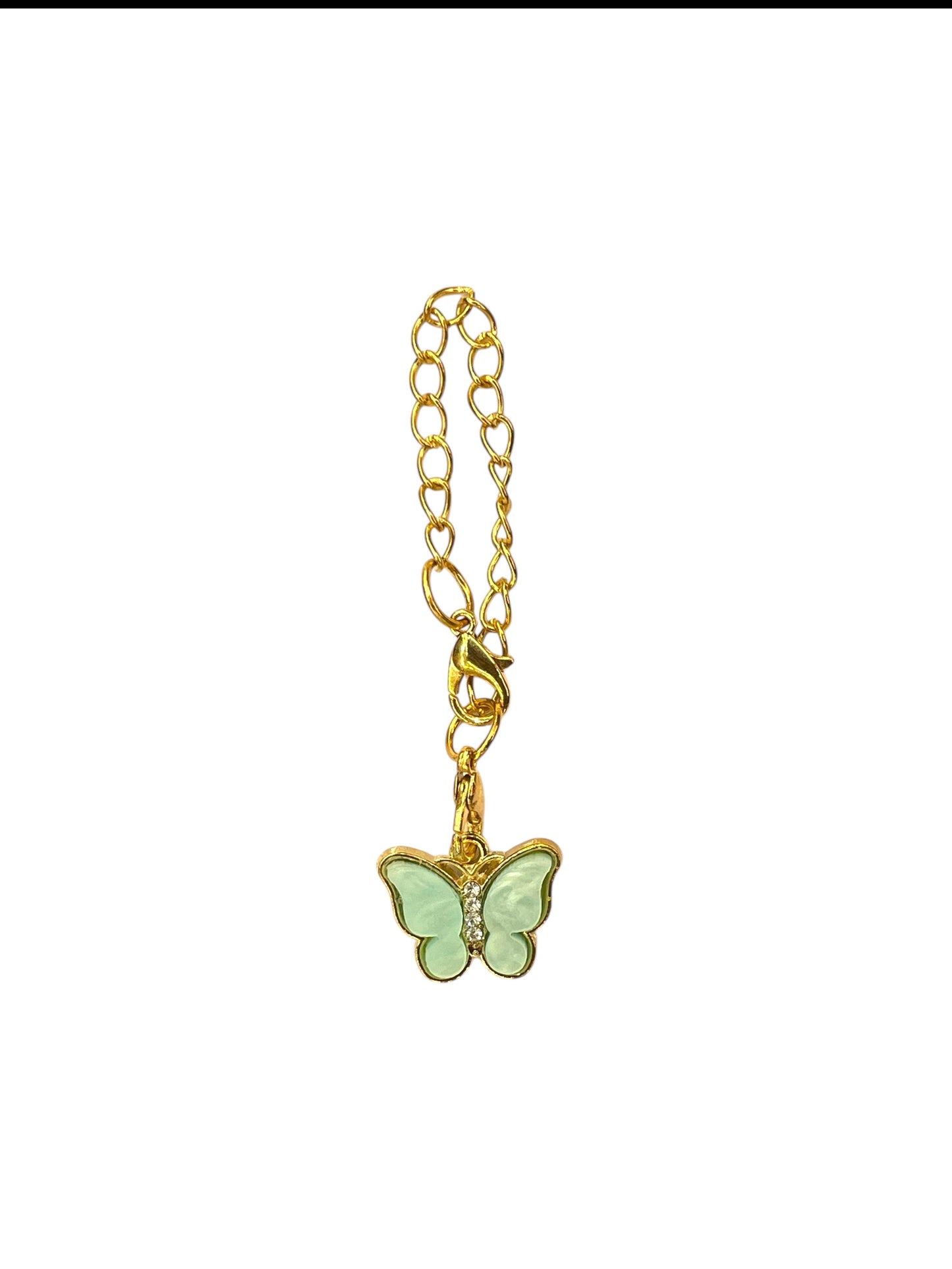BIGMAN Olive Green Elegant Butterfly Charm Tumbler Handle Bracelet