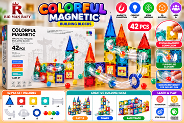 Colorful Magnetic Building Blocks for Kids