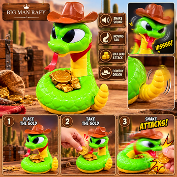 Wild Snake Attack Toy with Hissing Sound, Moving Tail