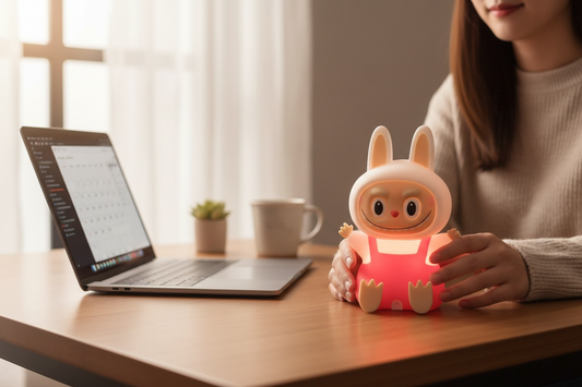 BIGMAN Labubu Silicone LED Night Light USB Rechargeable Color Changing Lamp