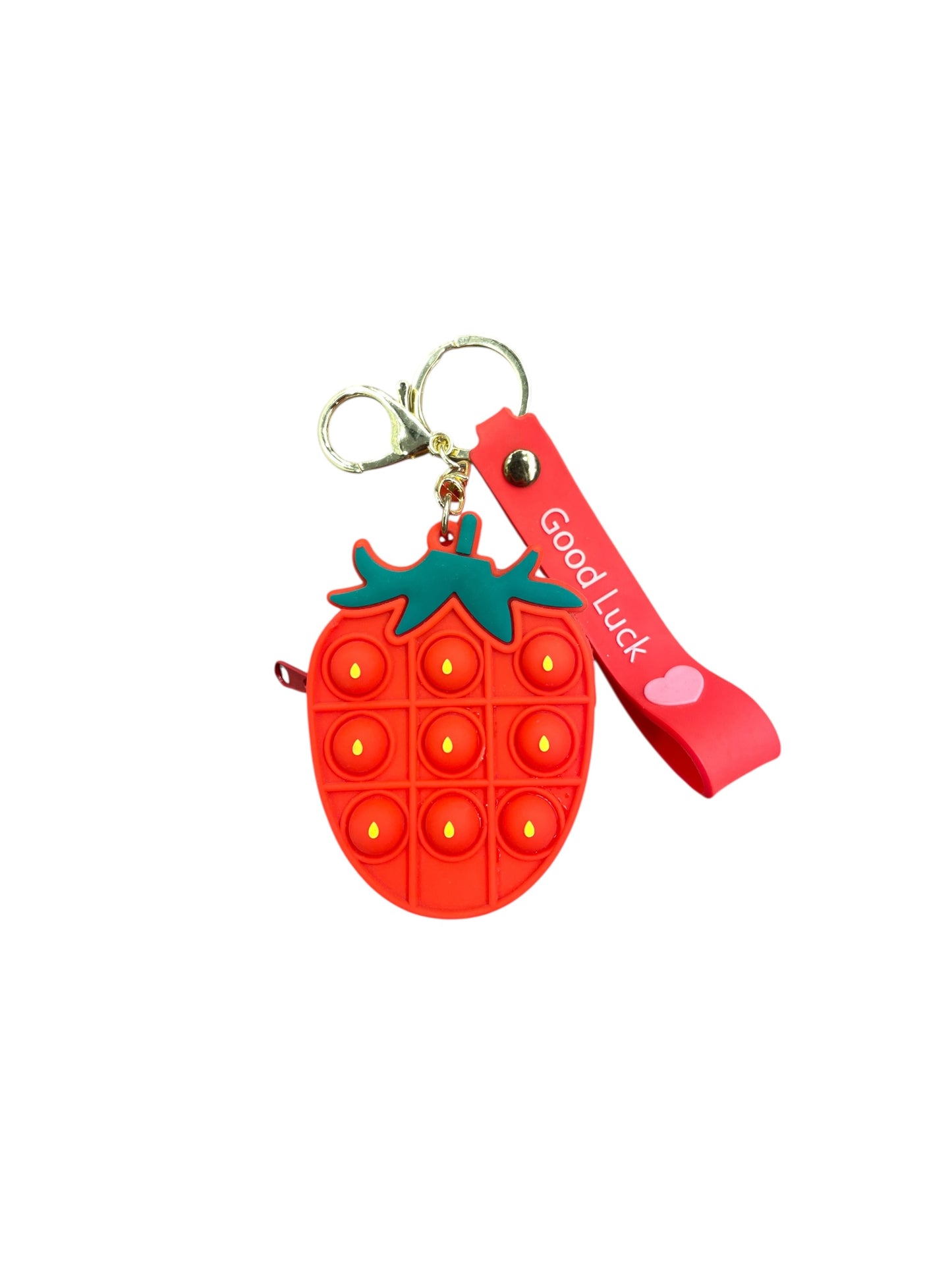 BIGMAN 2-in-1 Pop It & Pouch Silicon Keychain