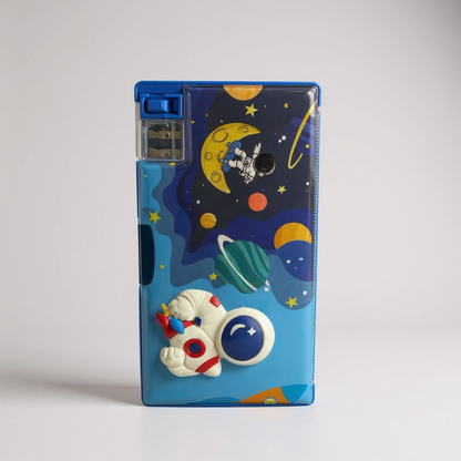 BIGMAN Spaceman Magnetic Double-Sided Multi-Function Geometry Box with Sharpener