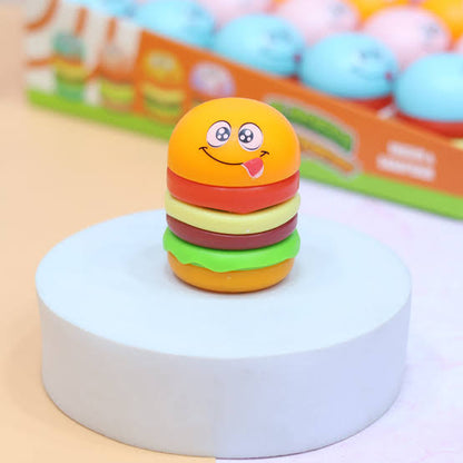 BIGMAN 2 in 1 Burger Style Eraser+ Dual-Hole Pencil Sharpener For Kids