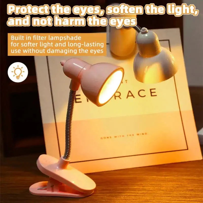 Bigman LumiClip Desk Lamp – Flexible Mini Clip-On Study & Reading Light